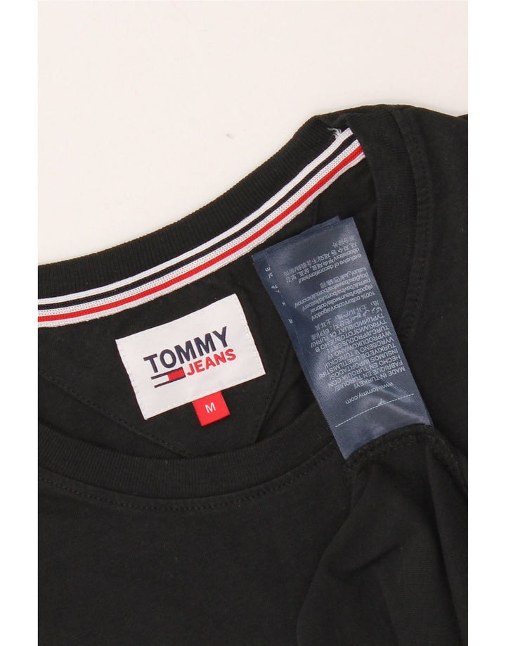 Tommy Hilfiger Herre T-Shirt Top Medium Sort Bomuld