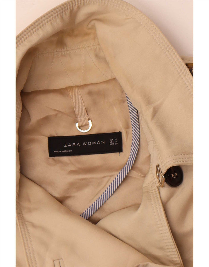 Zara Trench Coat til kvinder UK 10 Small Beige