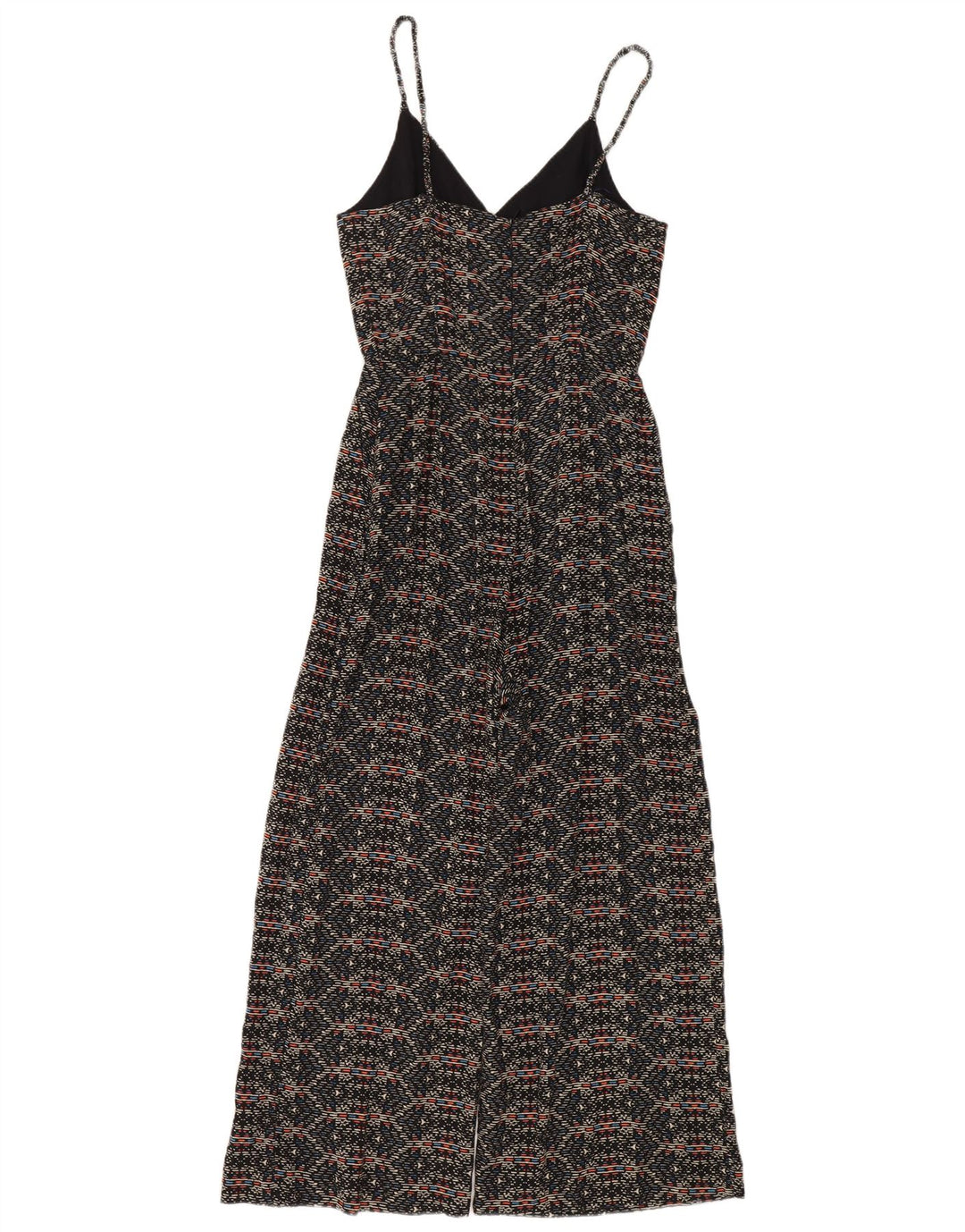 Zara Dame Ærmeløs Jumpsuit UK 10 Small Blue Geometric