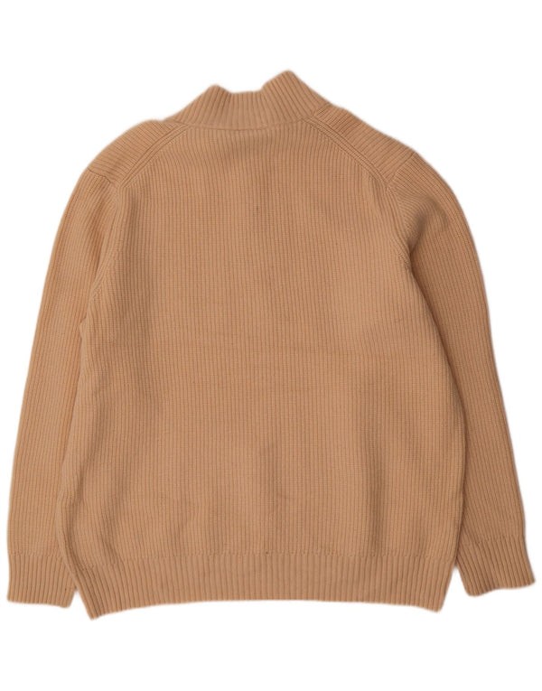 Lyle & Scott Herre Zip Neck Jumper Sweater 2XL Beige Lammeuld