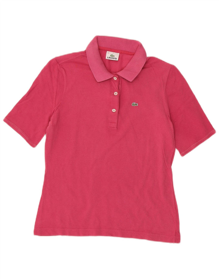 Lacoste Dame Polo Shirt Størrelse 42 Large Pink Bomuld