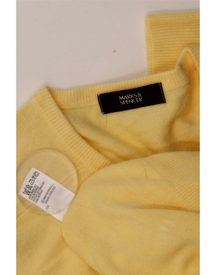 Marks & Spencer Herre V-hals sweater Medium Gul Akryl