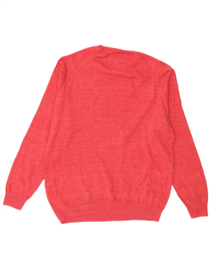 Superdry Herre sweater med rund hals, stor rød bomuld
