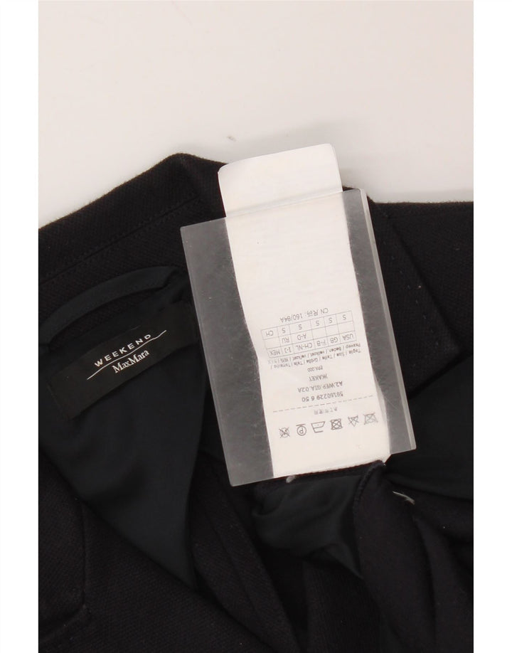 Max Mara Dame Weekend Double Breasted Blazer Jacket UK 10 Small Navy Blue