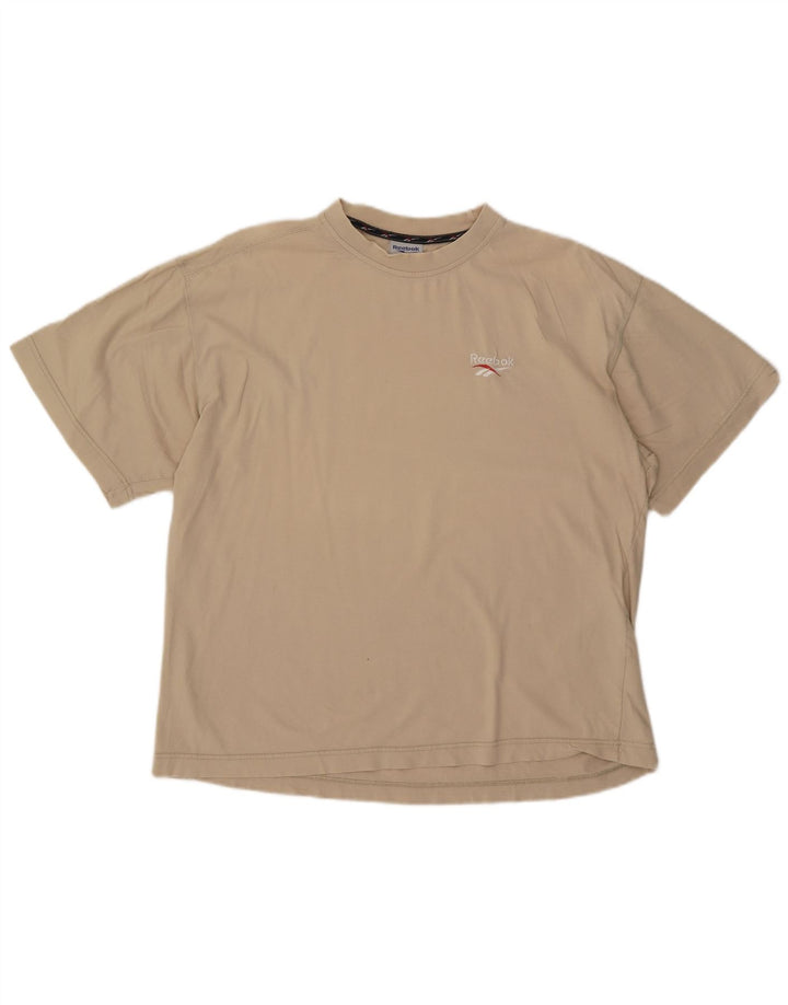 Reebok Herre T-Shirt Top Medium Beige Bomuld