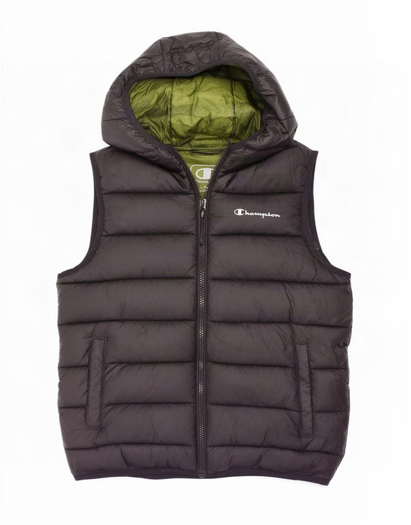 Champion drenge hætte polstret Gilet 11-12 år stor sort polyester