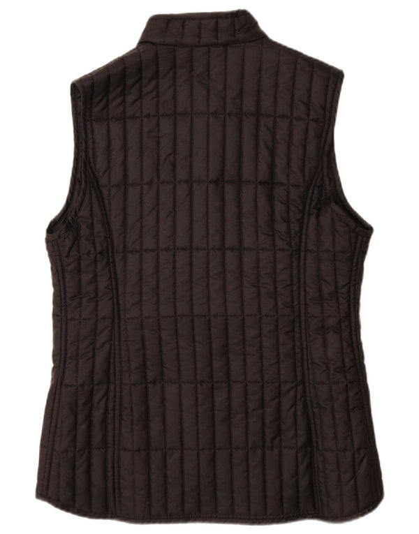 Chateu Beau Cedre Dame Quiltet Gilet UK 12 Medium Sort Polyamid