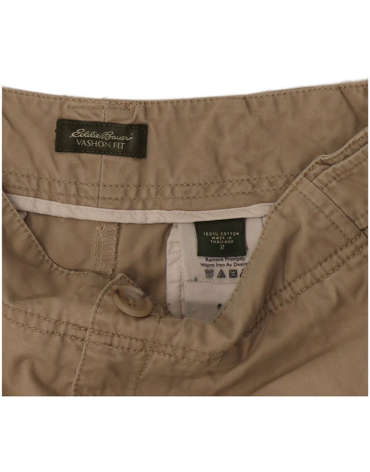 EDDIE BAUER Dame Vashon Fit Chino Shorts US 2 XS W25 Beige Bomuld