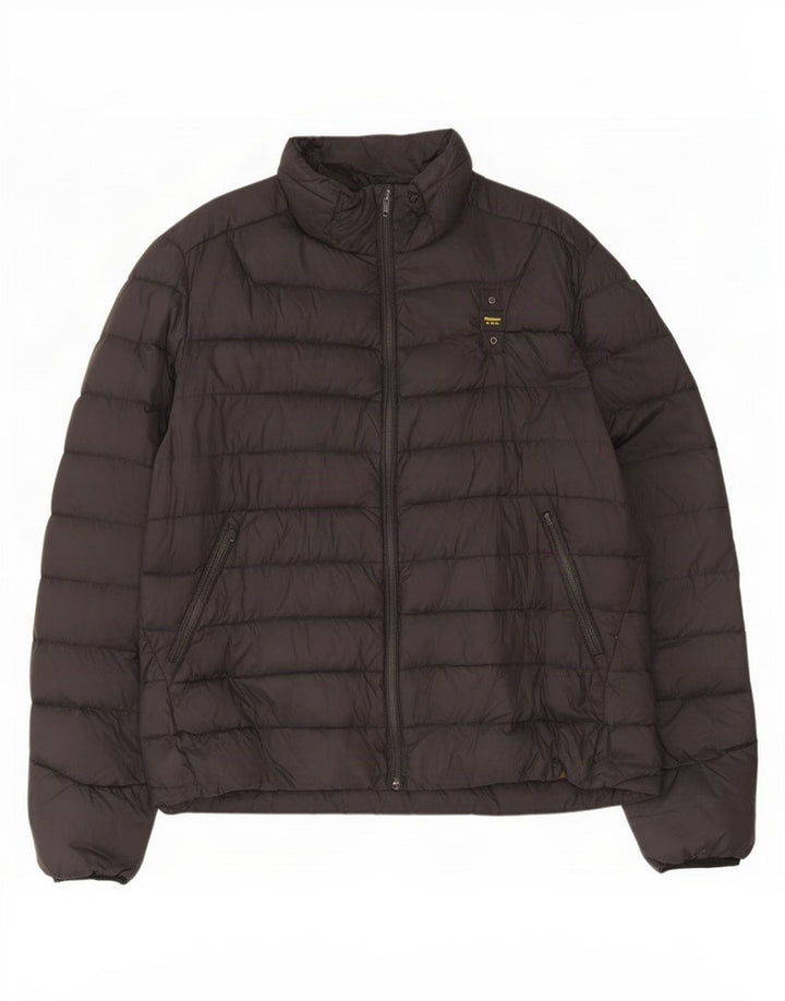 Blauer Polstret Herrejakke UK 44 2XL Sort Polyamid