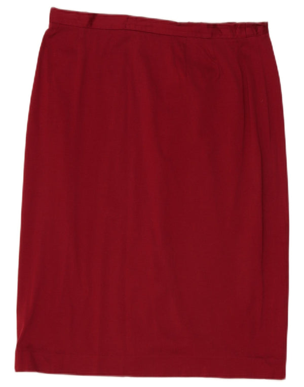 Luisa Spagnoli Dame Pencil Skirt IT 48 XL W34 Burgundy