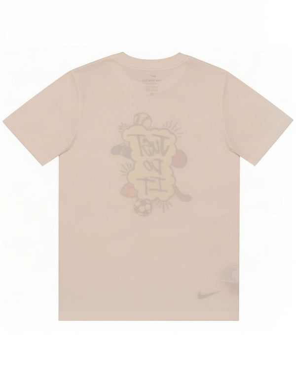 Nike drenge Dri Fit grafisk T-shirt top 12-13 år stor hvid polyester