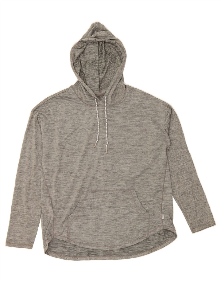 EDDIE BAUER Womens Oversized Hooded Top Long Sleeve UK 10 Small Grey Vintage Eddie Bauer and Second-Hand Eddie Bauer from Messina Hembry 