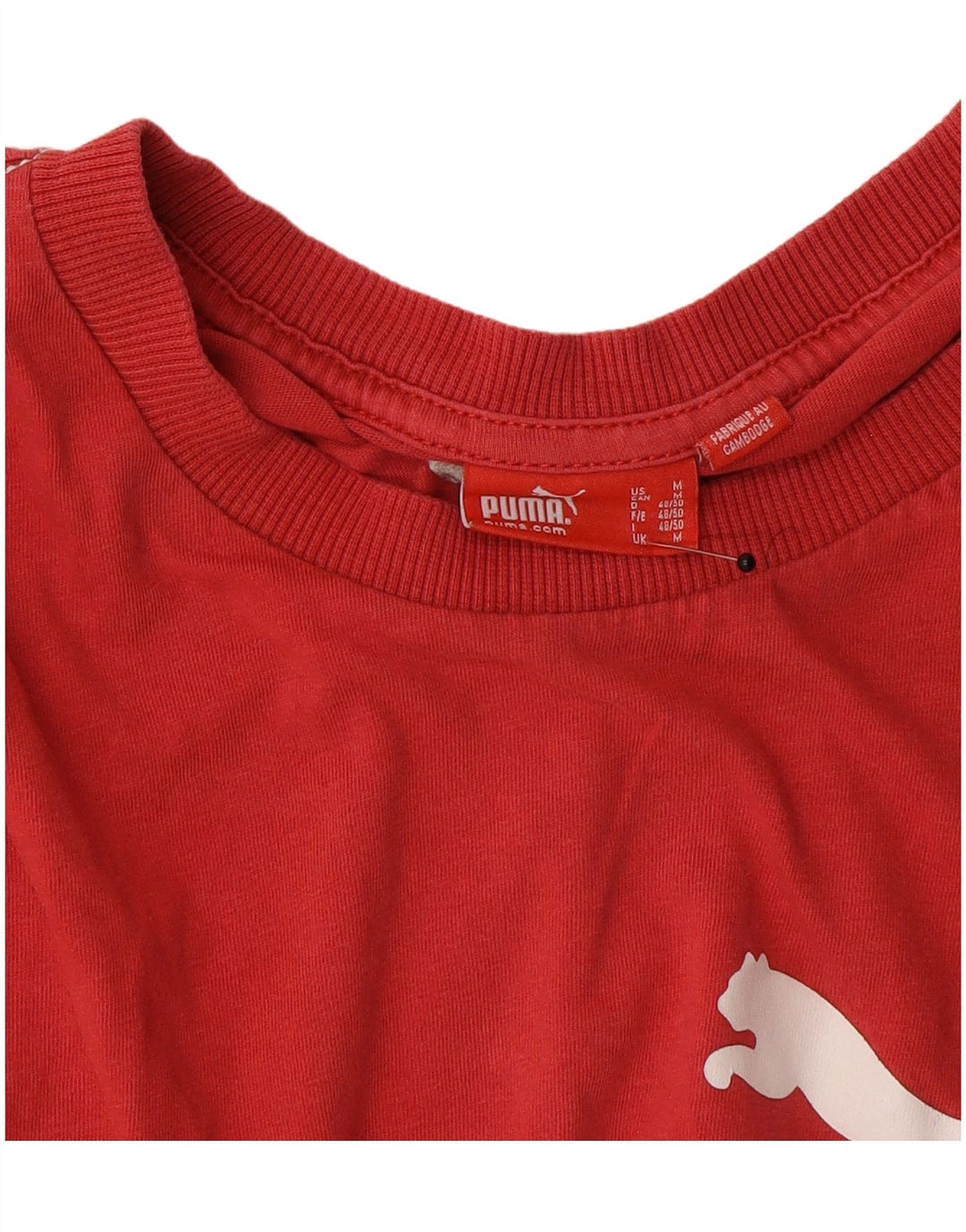 Puma Herre Grafisk T-Shirt Top Medium Rød