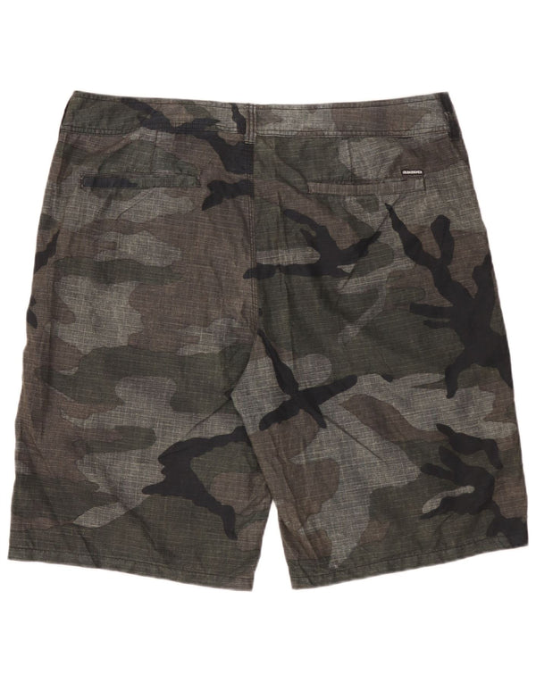 Quiksilver Chino Shorts til mænd W40 XL Khaki Camouflage Polyester