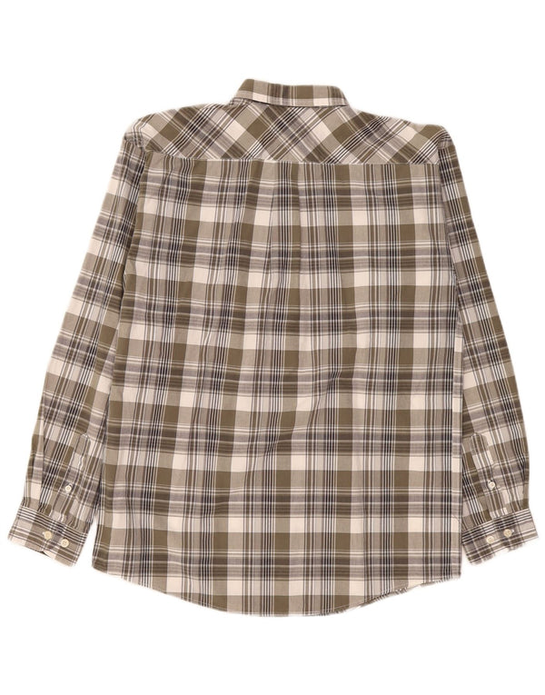 Tommy Hilfiger drengeskjorte 15-16 år XL Khaki ternet bomuld