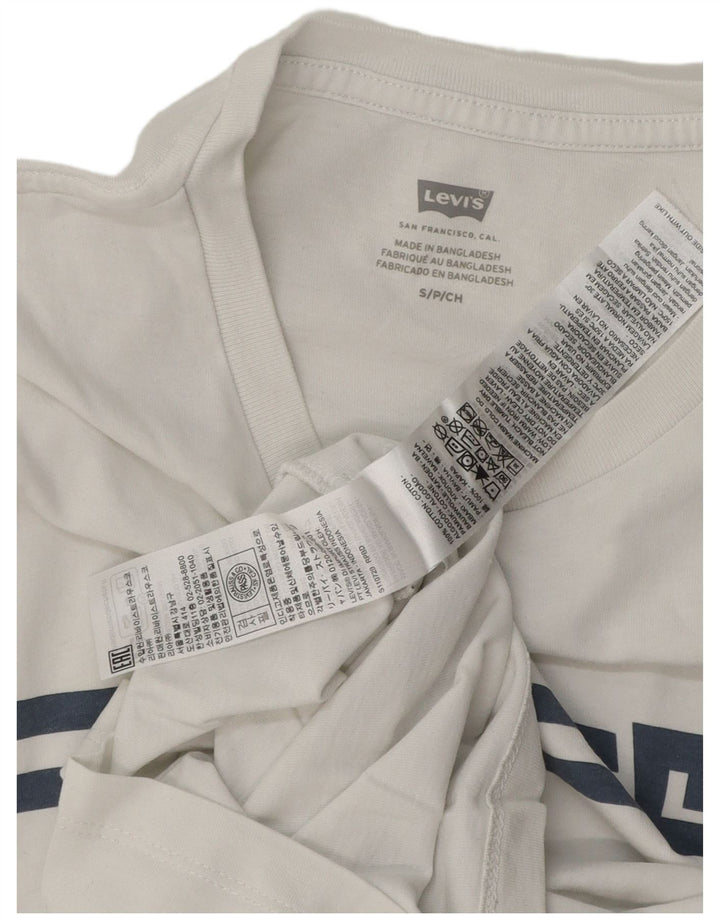 Levi's Herre grafisk T-shirt Top Lille hvid bomuld