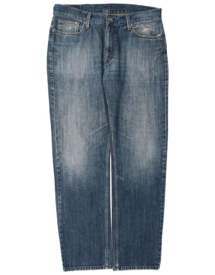Casucci Straight Jeans til mænd W38 L32 Blå Bomuld