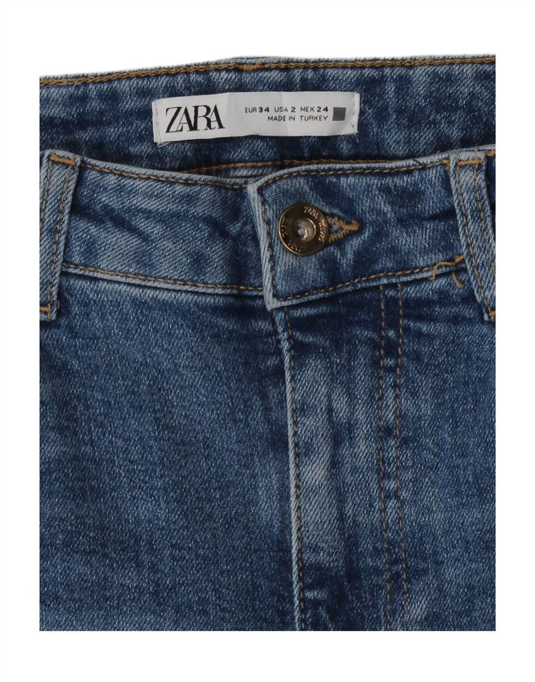 Zara Dame Flared Jeans EU 34 2XS W24 L31 Blå
