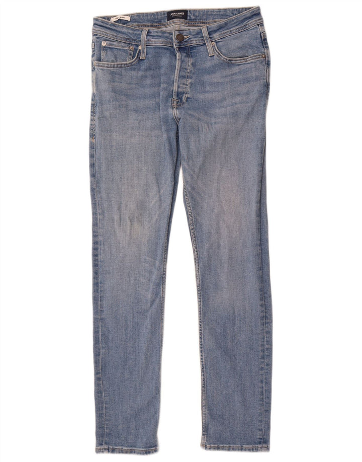 Jack & Jones Herre GLENN Slim Jeans W31 L30 Blå Bomuld