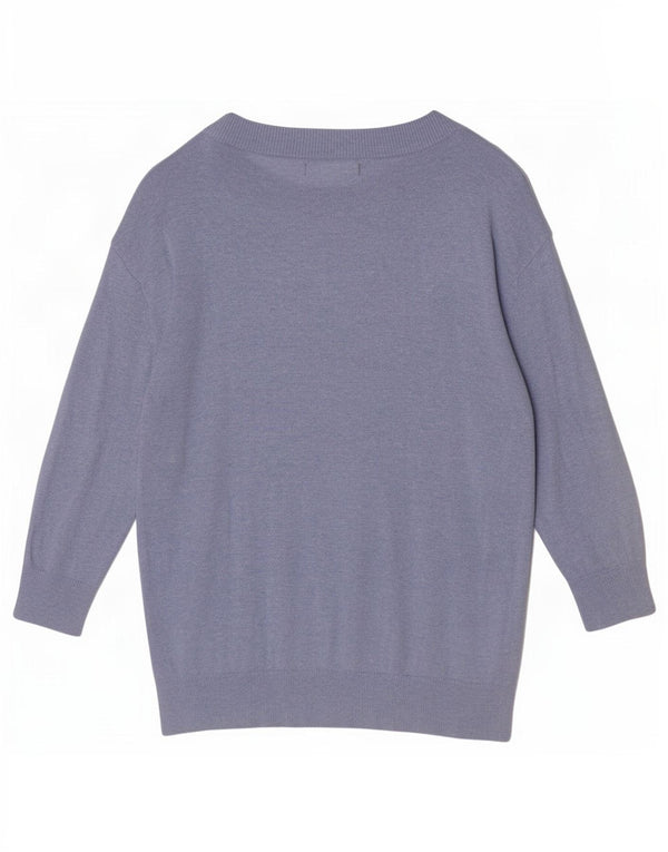 Marks & Spencer Dame 3/4-ærmet bådhalstrøje UK 10 Small Blue