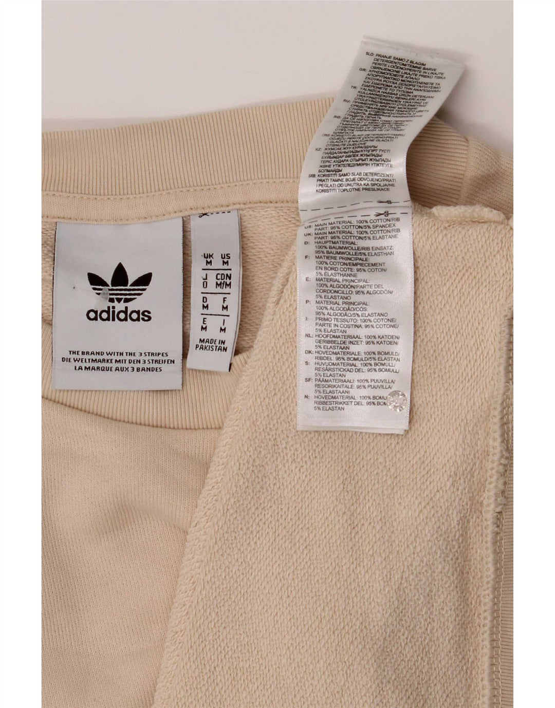 Adidas Herre grafisk sweatshirt Jumper Medium Beige Bomuld