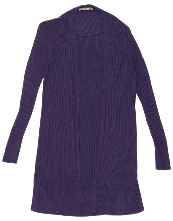 Oasis Womens Oversized Longline Open Cardigan Sweater UK 6 XS Navy Blue
