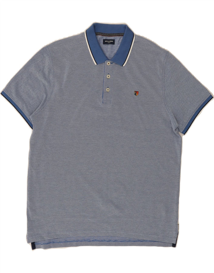 JACK & JONES Mens Polo Shirt XL Blue Spotted Vintage Jack & Jones and Second-Hand Jack & Jones from Messina Hembry 