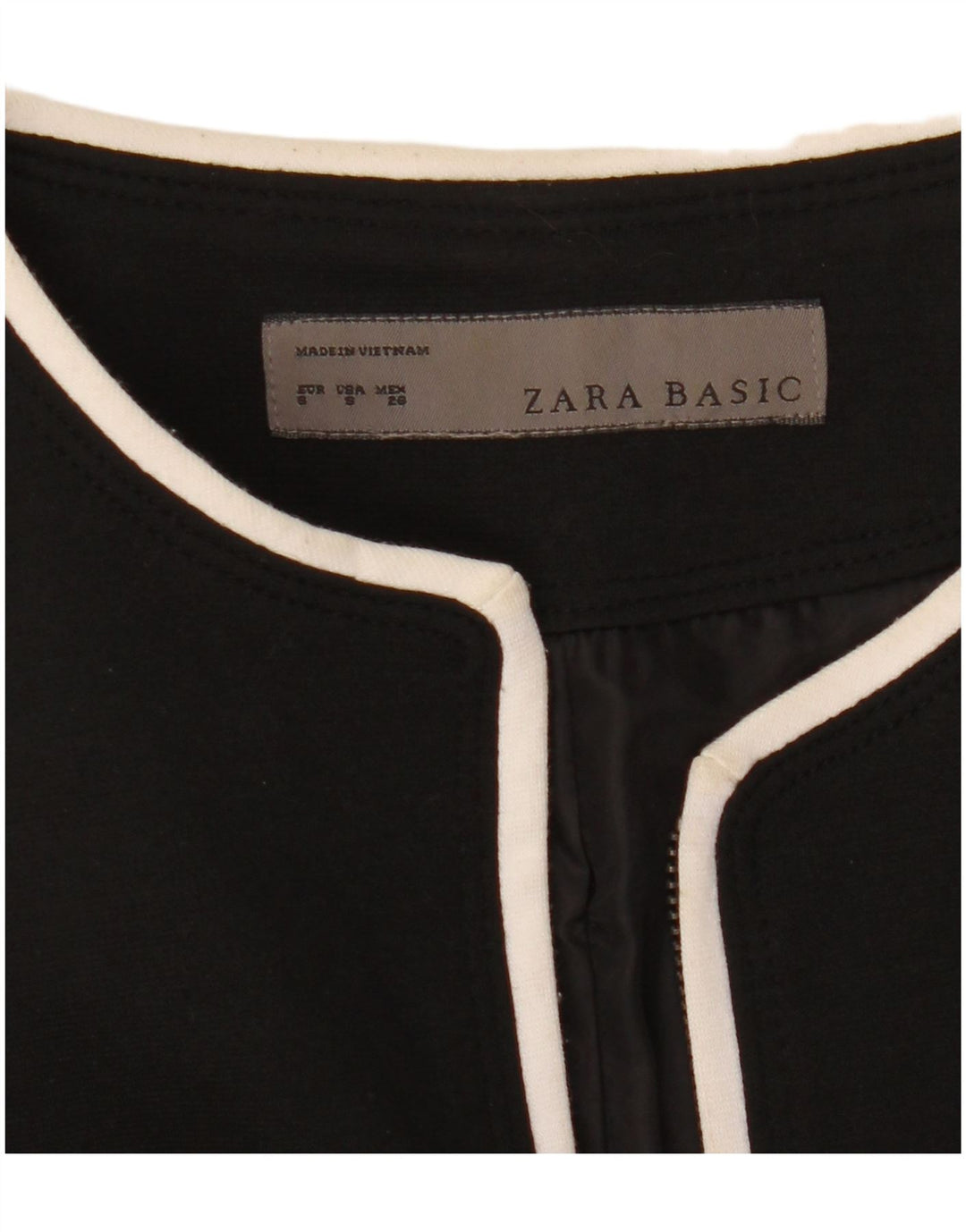 ZARA Dame Blazer Jacket UK 10 Lille Sort