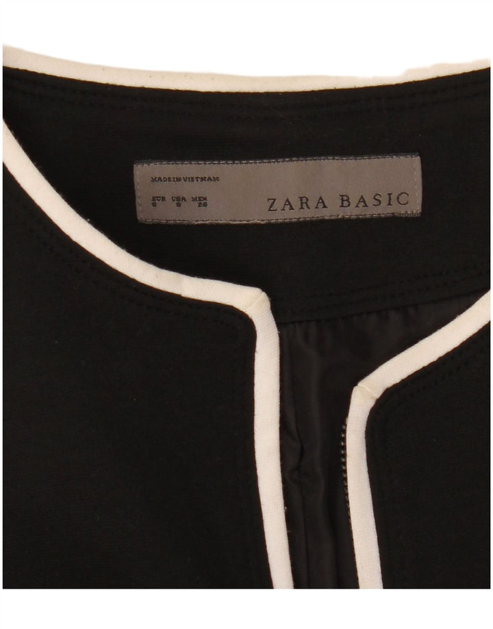 ZARA Dame Blazer Jacket UK 10 Lille Sort