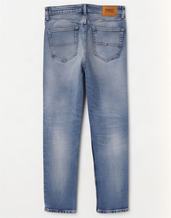 Tommy Hilfiger Herre Slim Jeans W31 L27 Blå Bomuld