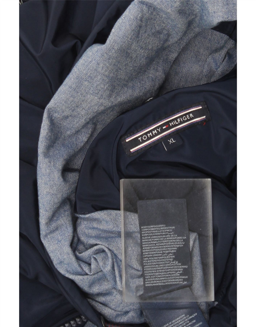 Tommy Hilfiger Herre Windbreaker Jacket UK 42 XL Navy Blue Polyester