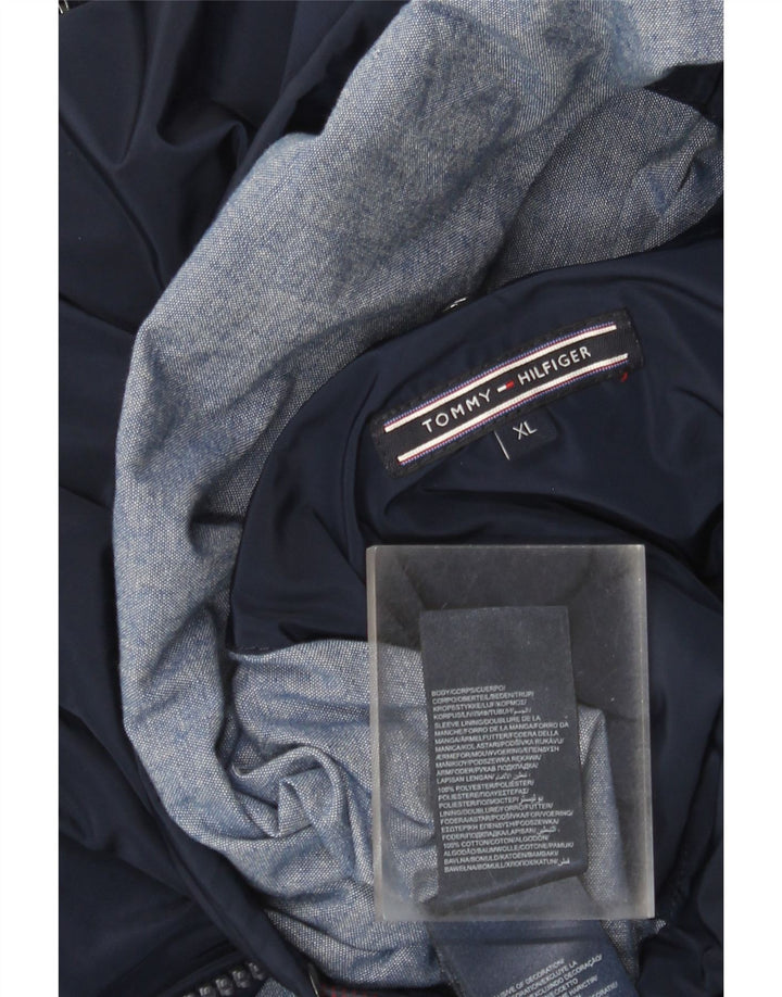 Tommy Hilfiger Herre Windbreaker Jacket UK 42 XL Navy Blue Polyester