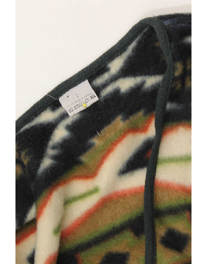 Vintage Herre Fleece Gilet UK 42 XL Flerfarvet geometrisk polyester
