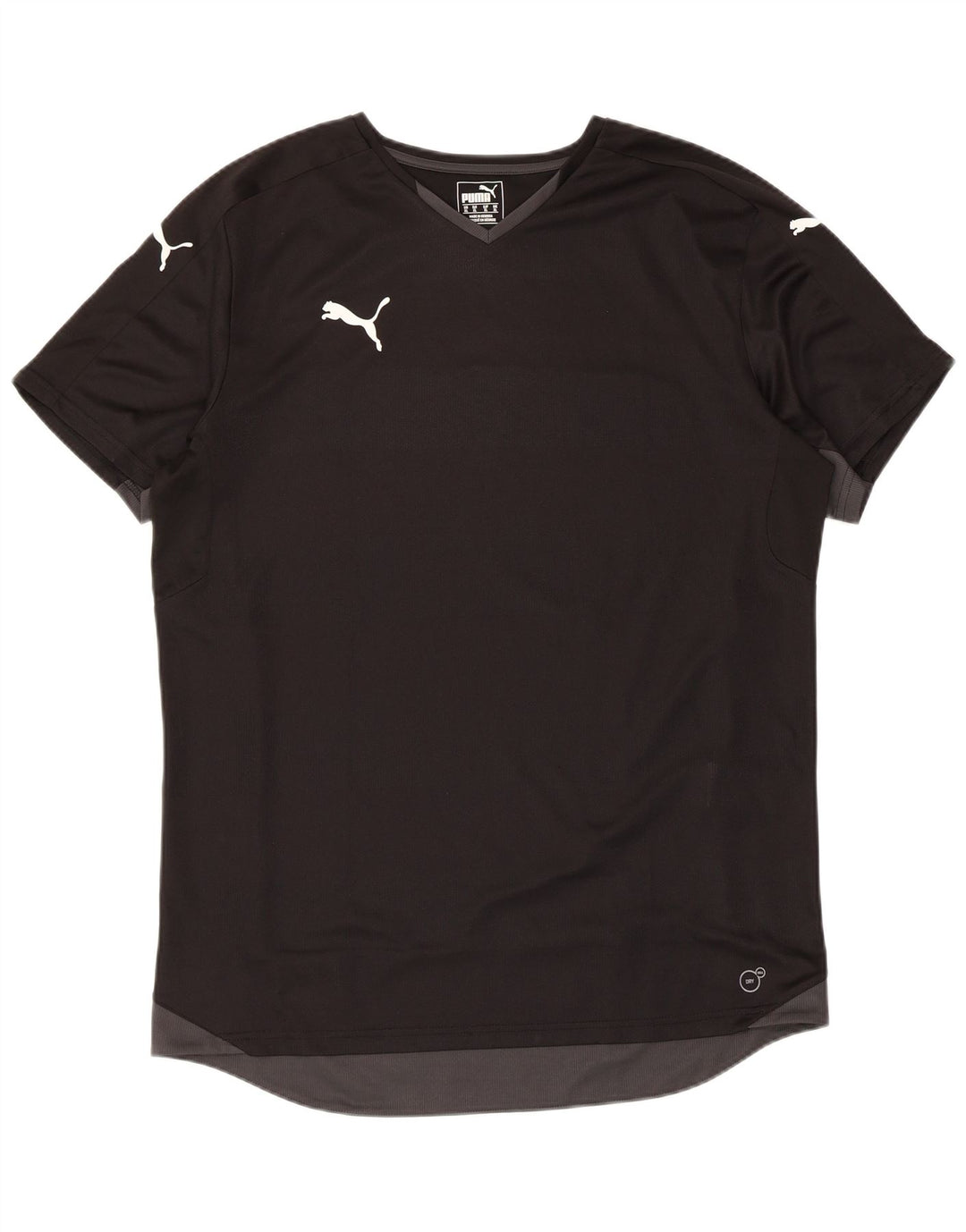Puma Herre Lash T-Shirt Top XL Sort Colourblock Polyester