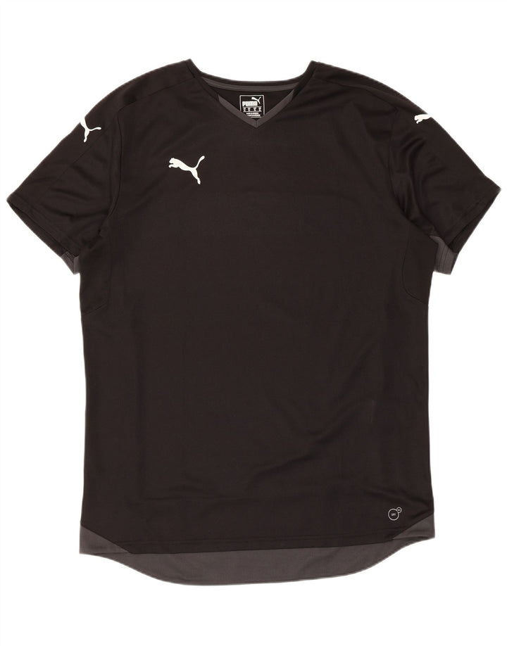 Puma Herre Lash T-Shirt Top XL Sort Colourblock Polyester