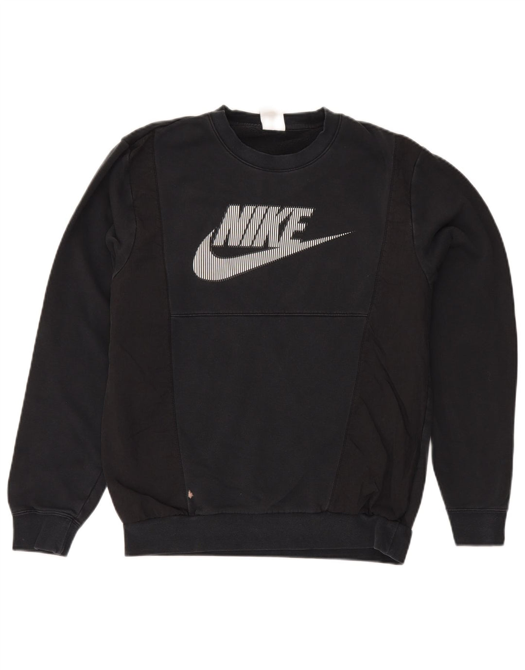 Nike grafisk sweatshirt til mænd, lille sort farveblok bomuld