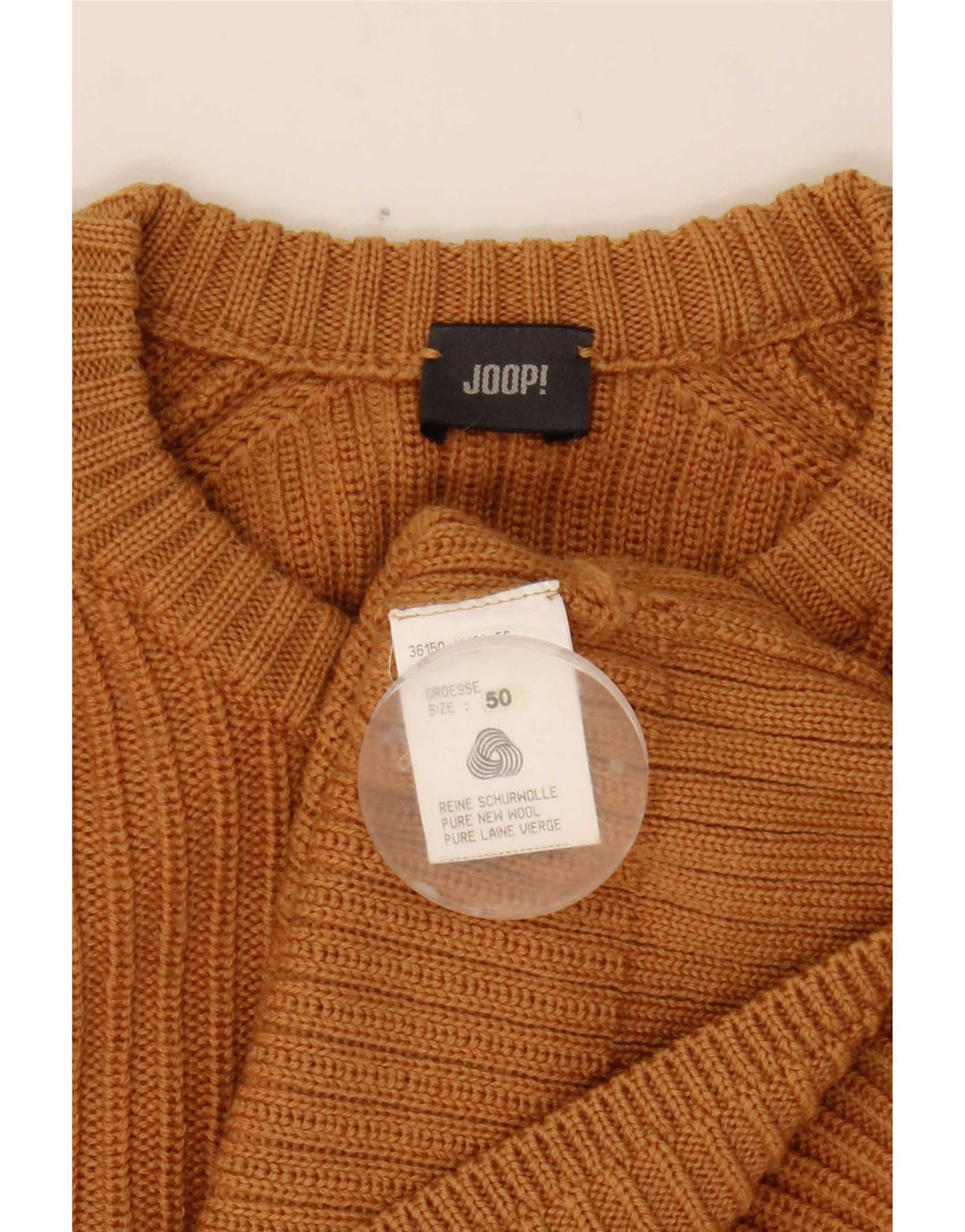 Joop Herre Crew Neck Jumper Sweater IT 50 Medium Brun Uld
