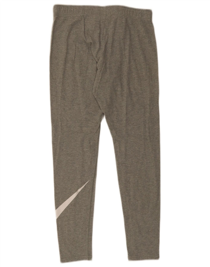 Nike Grafiske Leggings til kvinder UK 12 Medium Grey Flecked Bomuld