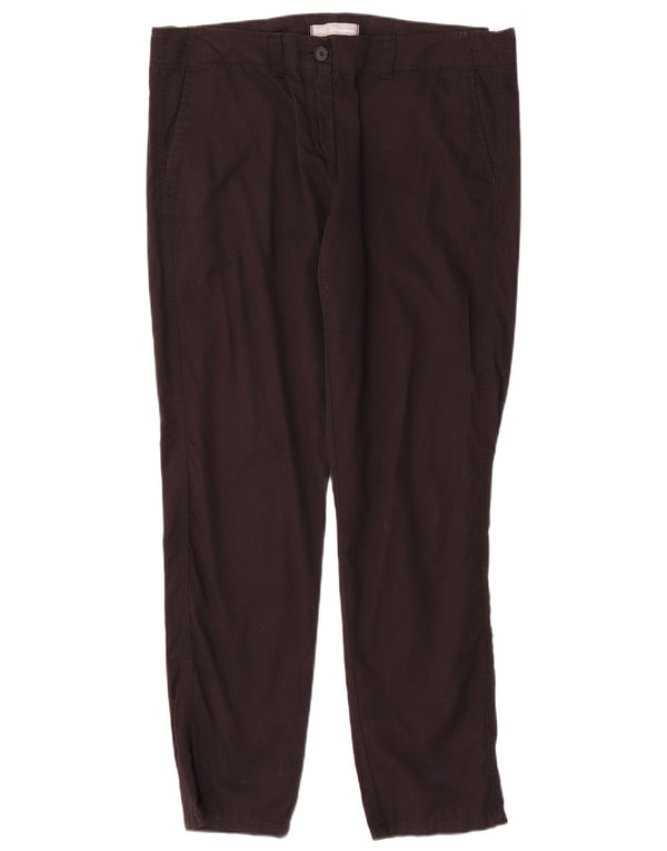 Marks & Spencer Dame Slim Chino Bukser UK 14 Large W34 L30 Sort Bomuld