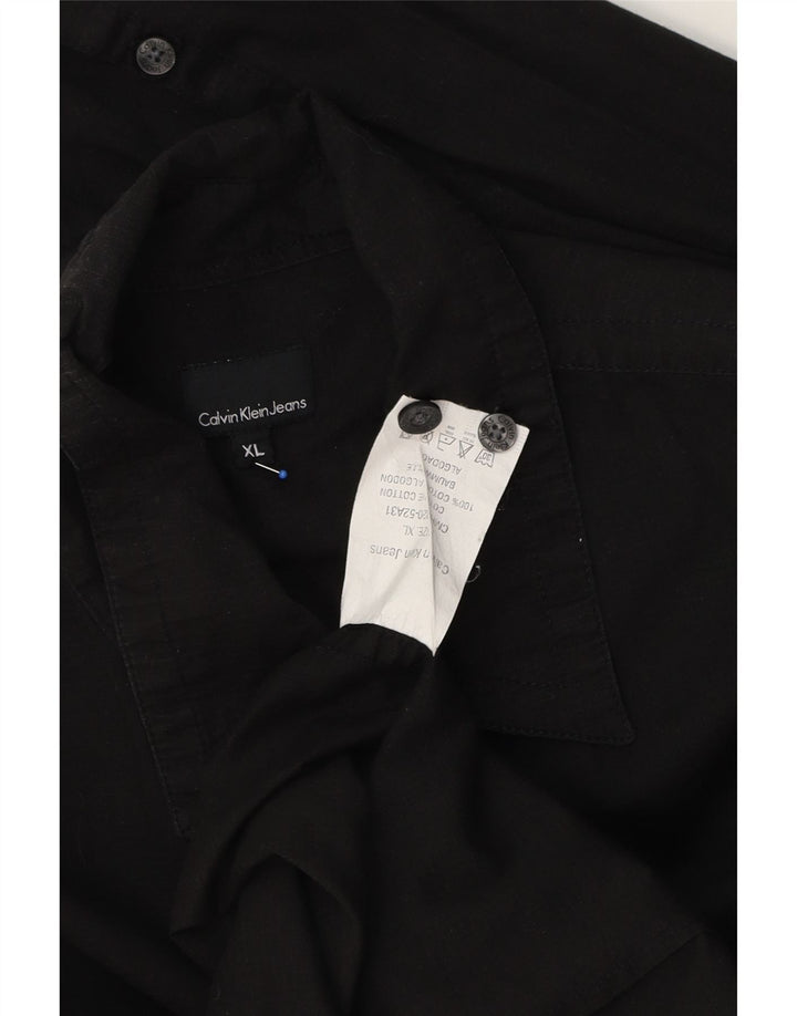 Calvin Klein Jeans Herreskjorte XL Sort Bomuld