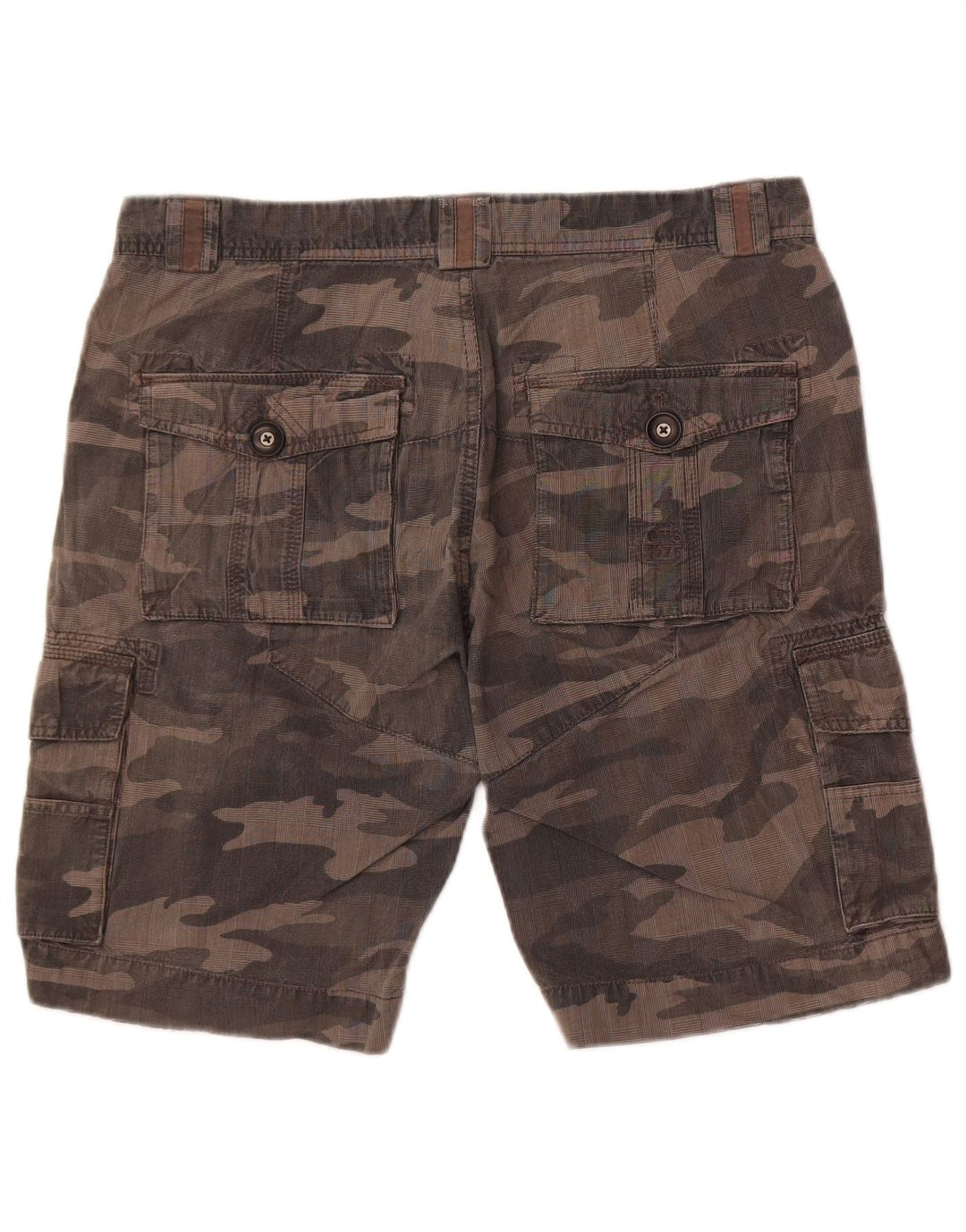 Outsider Herre Cargo Shorts W34 Stor Grå Camouflage Bomuld