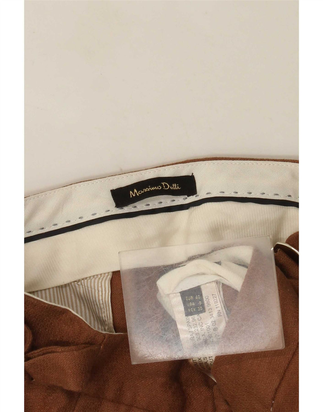 Massimo Dutti Dame Regular Chino Bukser EU 40 Medium W30 L31 Brun
