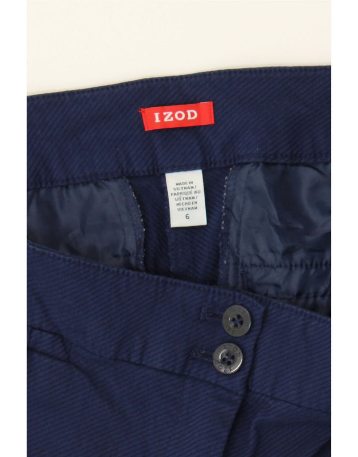 IZOD Womens Chino Shorts US 6 Medium W30  Navy Blue Rayon Vintage Izod and Second-Hand Izod from Messina Hembry 