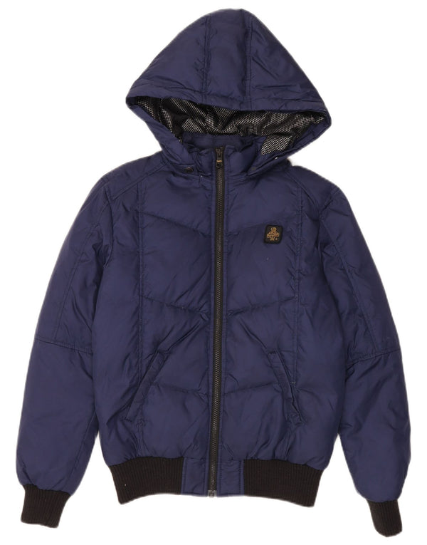 Refrigiwear Piger Polstret Hættejakke 11-12 år Navy Blue Colourblock
