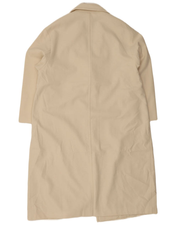 Zara Dame Overfrakke UK 20 2XL Hvid Polyester