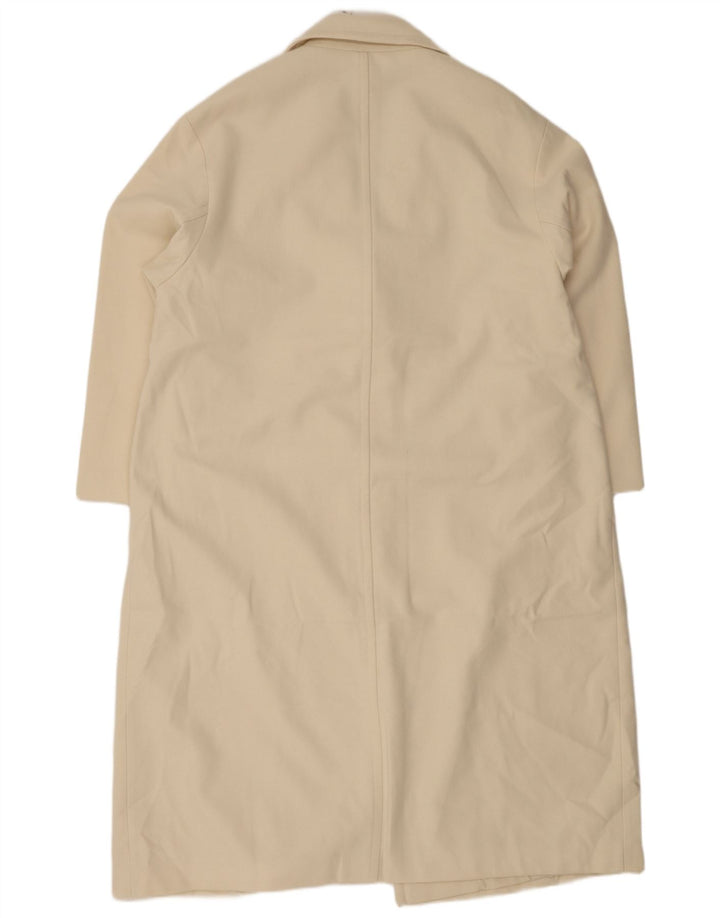 Zara Dame Overfrakke UK 20 2XL Hvid Polyester