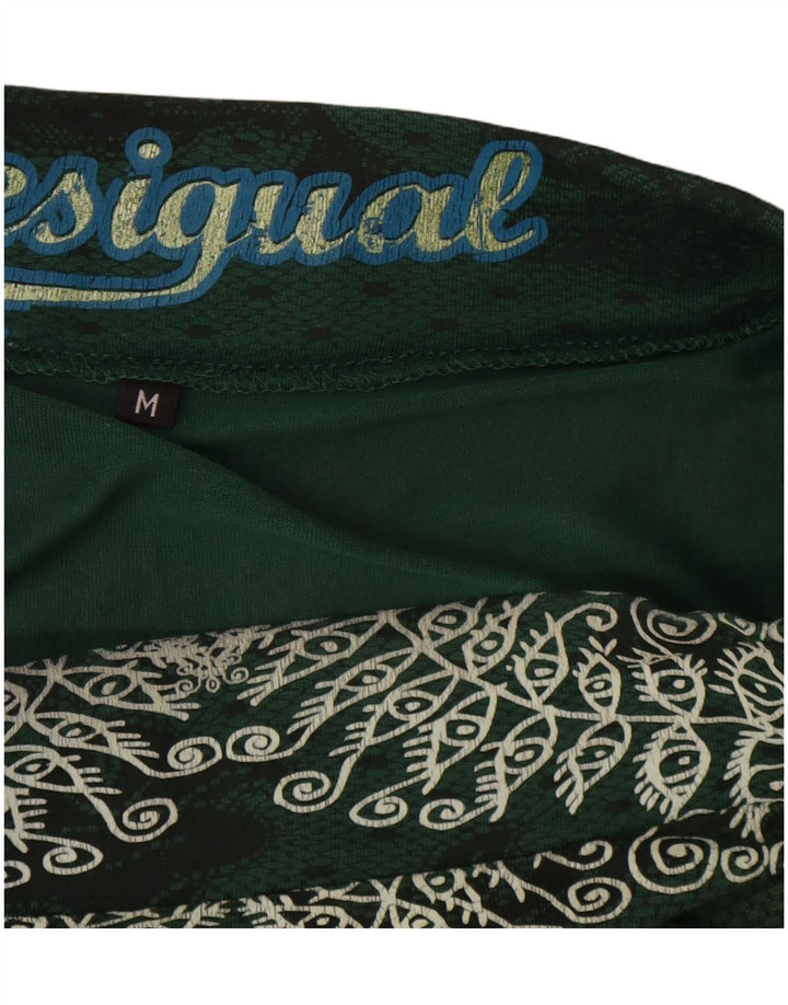 Desigual Dame A-Line nederdel Medium W30 Grøn Blomster
