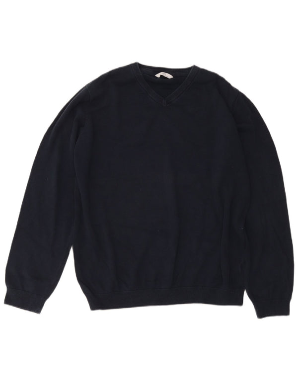 Marks & Spencer Boys V-hals sweater 15-16 år Marineblå bomuld