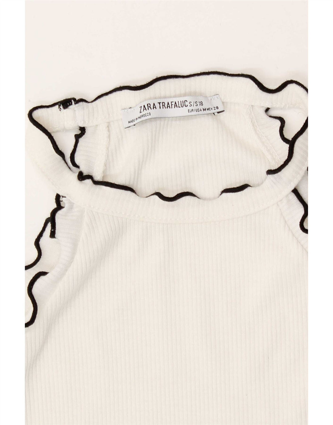 Zara Womens Crop Halter Top UK 12 Medium White Bomuld