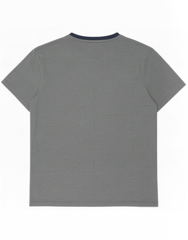 Ted Baker Herre T-shirt Top Størrelse 2 Lille blå stribet bomuld